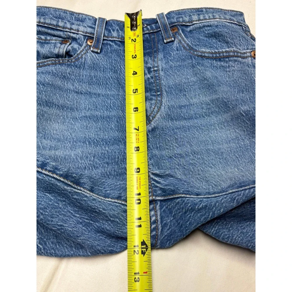 Levi's Premium Big E Wedgie Straight Jeans Women's 25X28 Medium Wash Button Fly - Picture 14 of 16